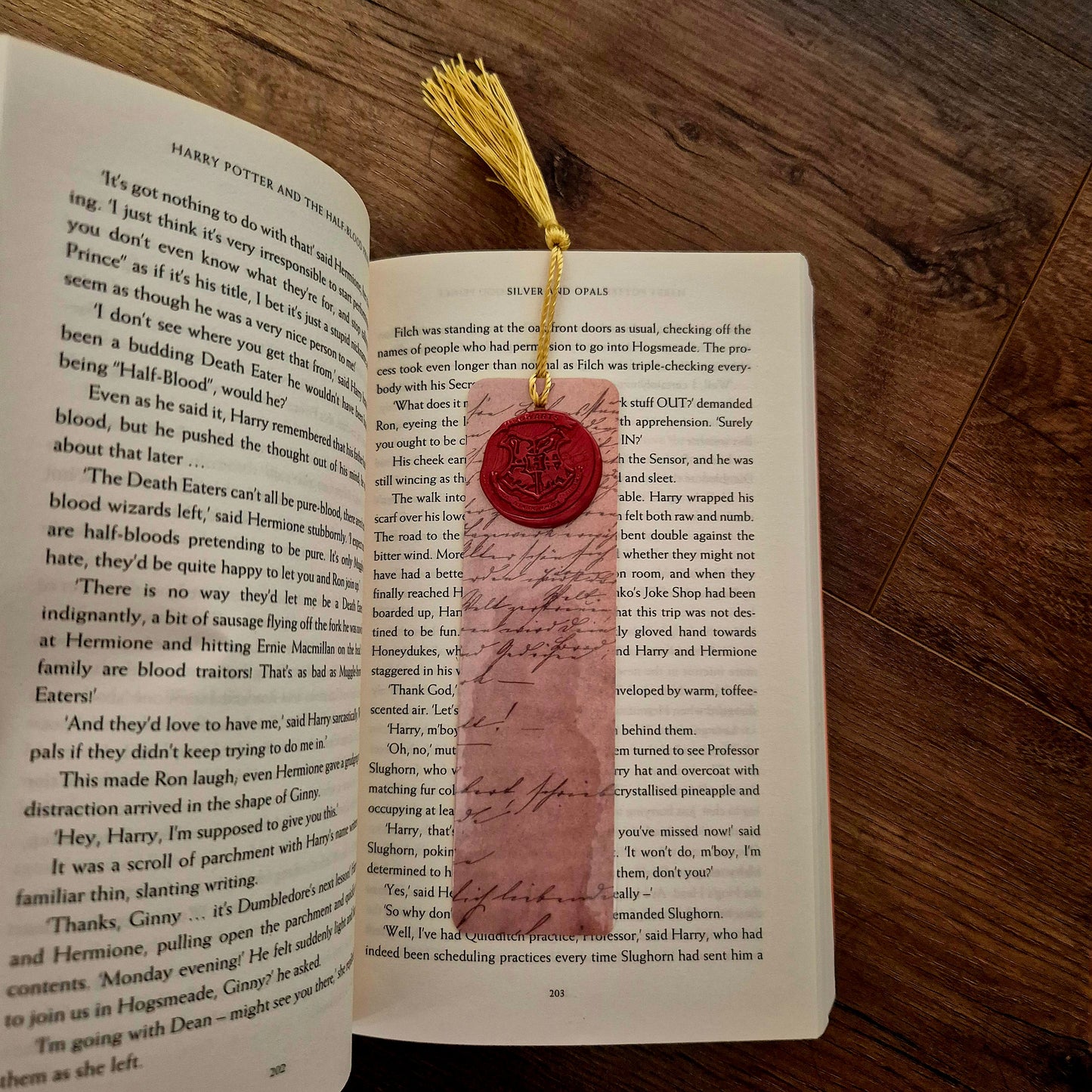 HANDMADE Hogwarts inspired Stamped Bookmarks