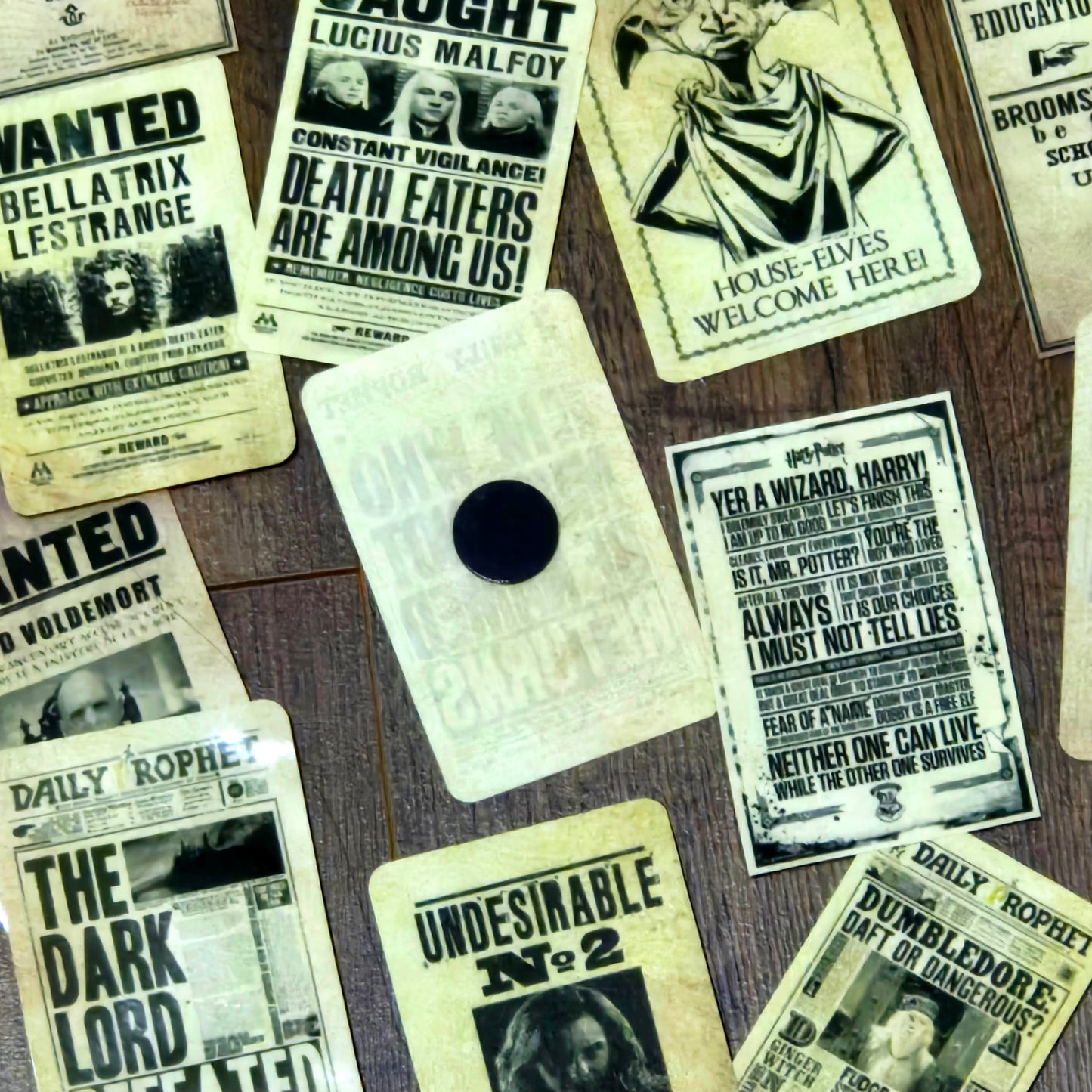 HANDMADE Harry Potter inspired Wanted Poster Magnets