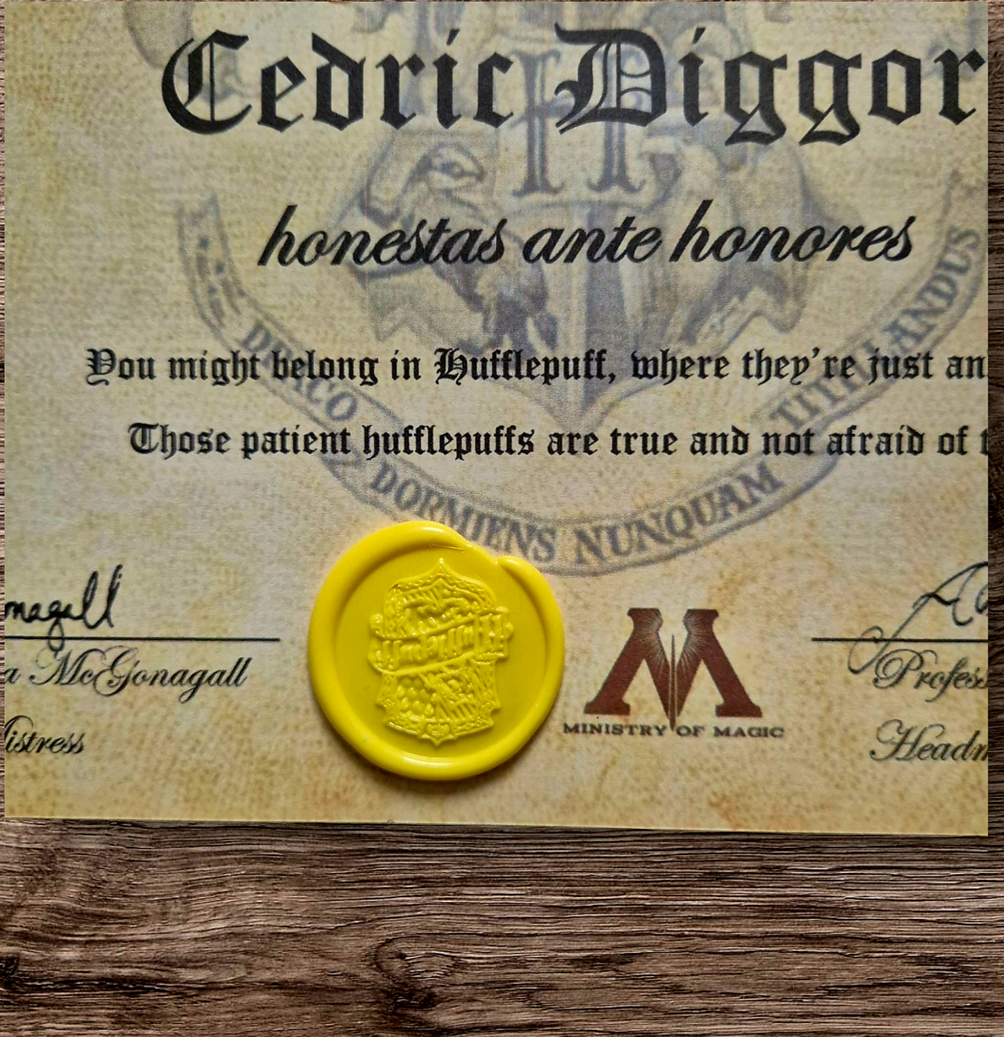 Personalised Sorting Ceremony Certificates